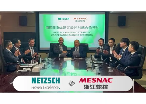NETZSCH (Germany) and Zhejiang MESNAC officially signed a strategic cooperation agreement